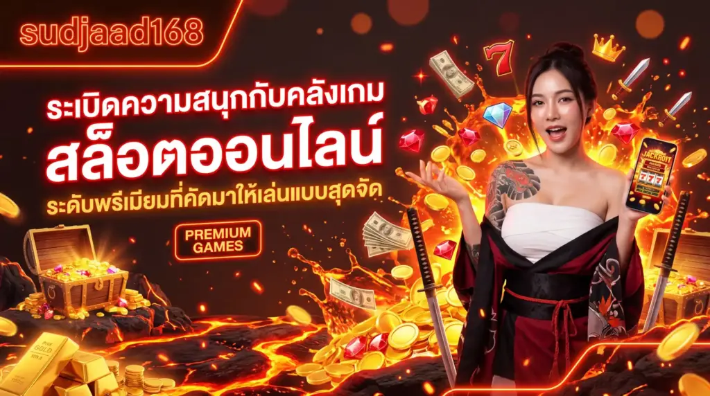 ระเบิดความสนุกกับคลังเกม สล็อตออนไลน์ ระดับพรีเมียมที่ sudjaad168 คัดมาให้เล่นแบบสุดจัด